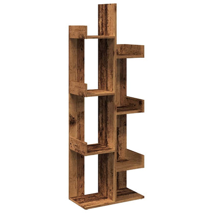 Book Cabinet Old Wood 48x25,5x140 cm Engineered Wood
