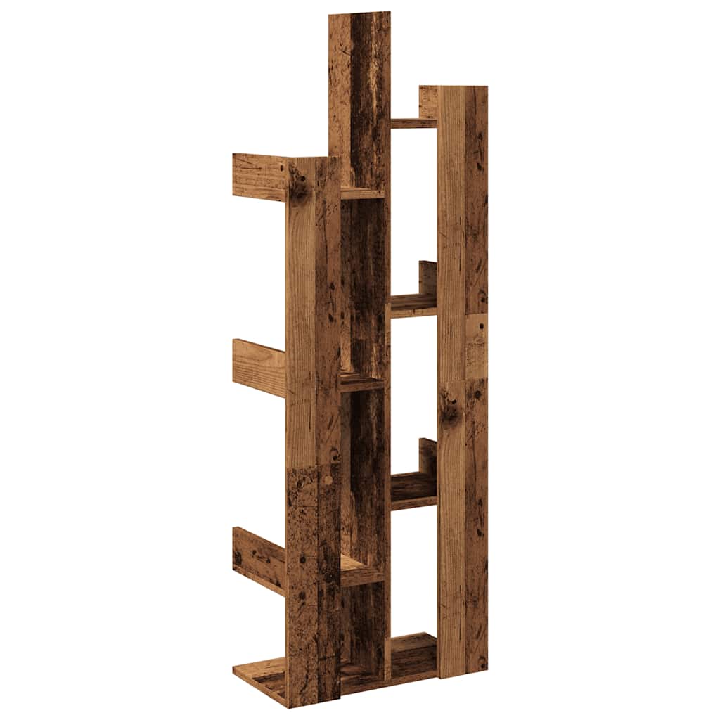 Book Cabinet Old Wood 48x25,5x140 cm Engineered Wood