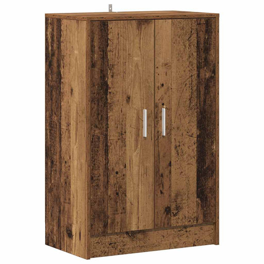 Shoe Cabinet 60 x 35 x 92 cm Old Wood 6 shelves