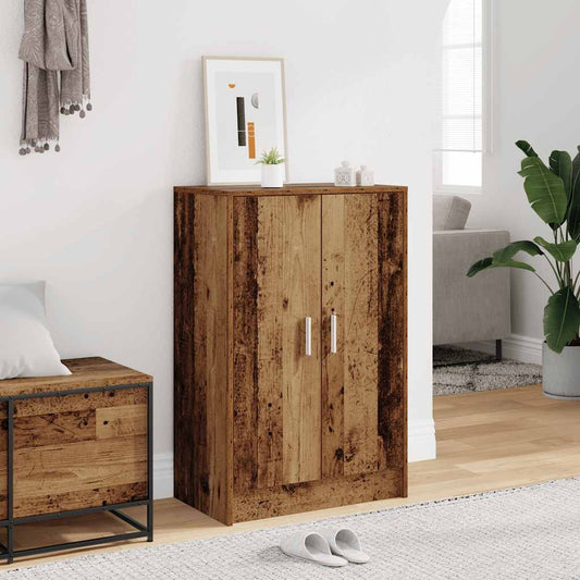 Shoe Cabinet 60 x 35 x 92 cm Old Wood 6 shelves
