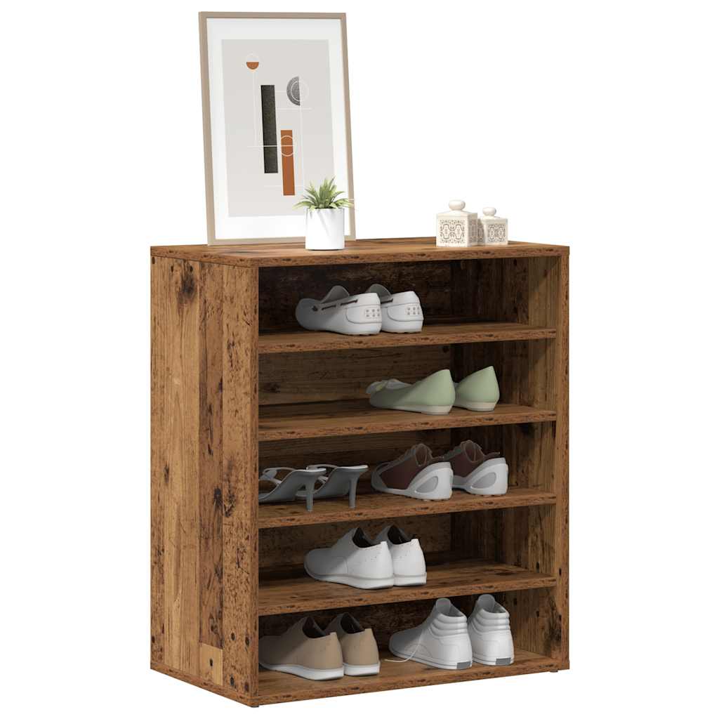 Shoe Cabinet 60 x 35 x 70 cm Old Wood 20 kg per shelf