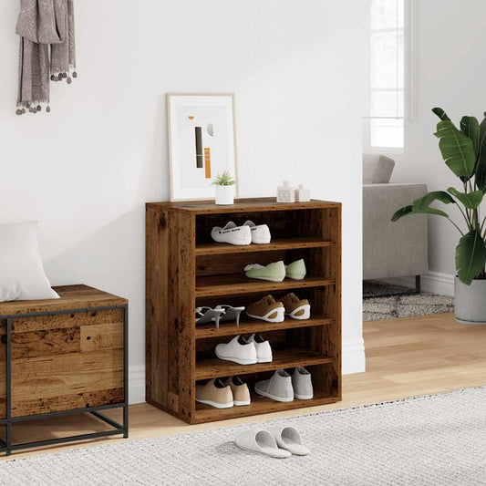 Shoe Cabinet 60 x 35 x 70 cm Old Wood 20 kg per shelf