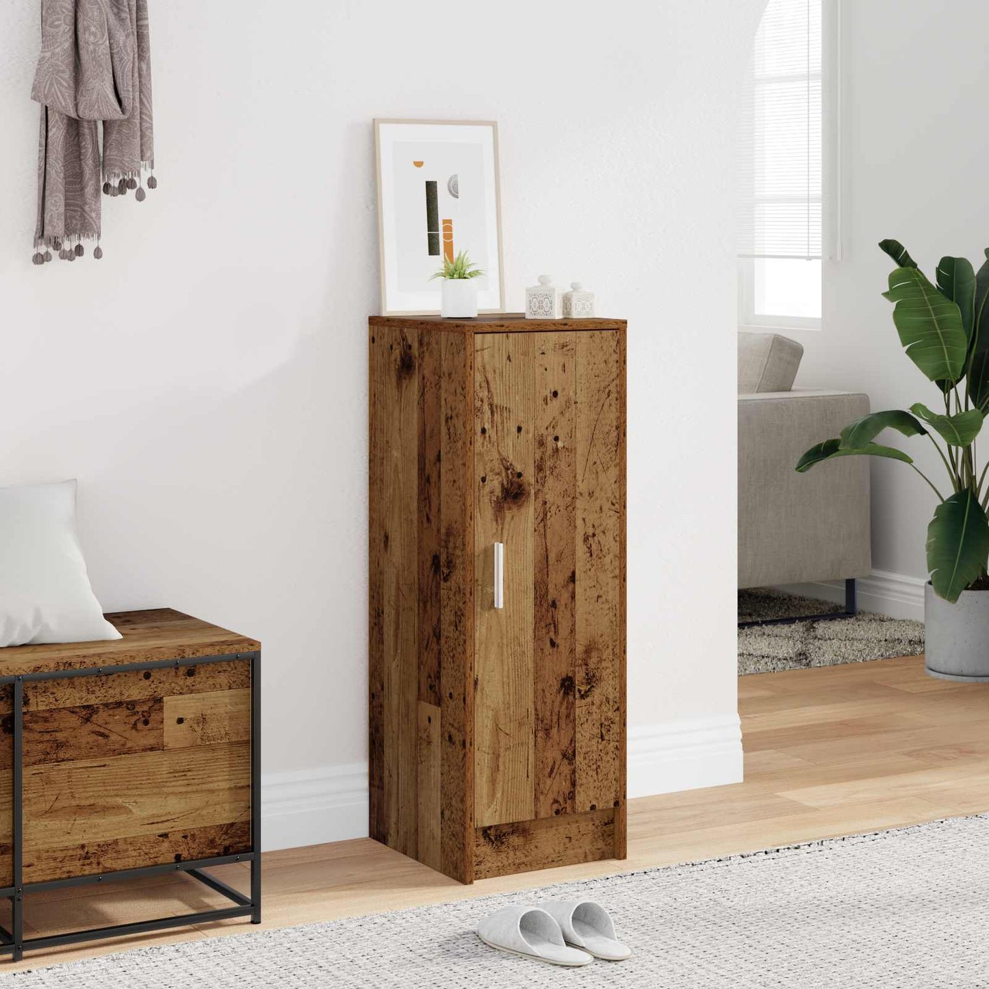 Shoe Cabinet 32 x 35 x 92 cm Old Wood