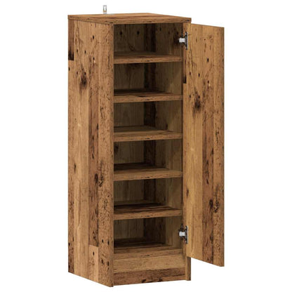 Shoe Cabinet Artisan Oak 32x35x92 cm Engineered Wood
