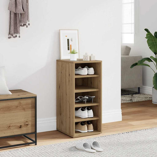 Shoe Cabinet Artisan Oak 32x35x70 cm Engineered Wood