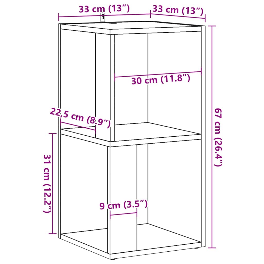 Corner Cabinet Old Wood 33x33x67 cm Engineered Wood