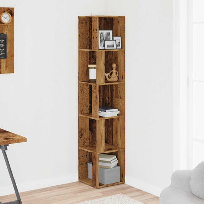 Corner Cabinet Old Wood 33x33x165 cm Engineered Wood
