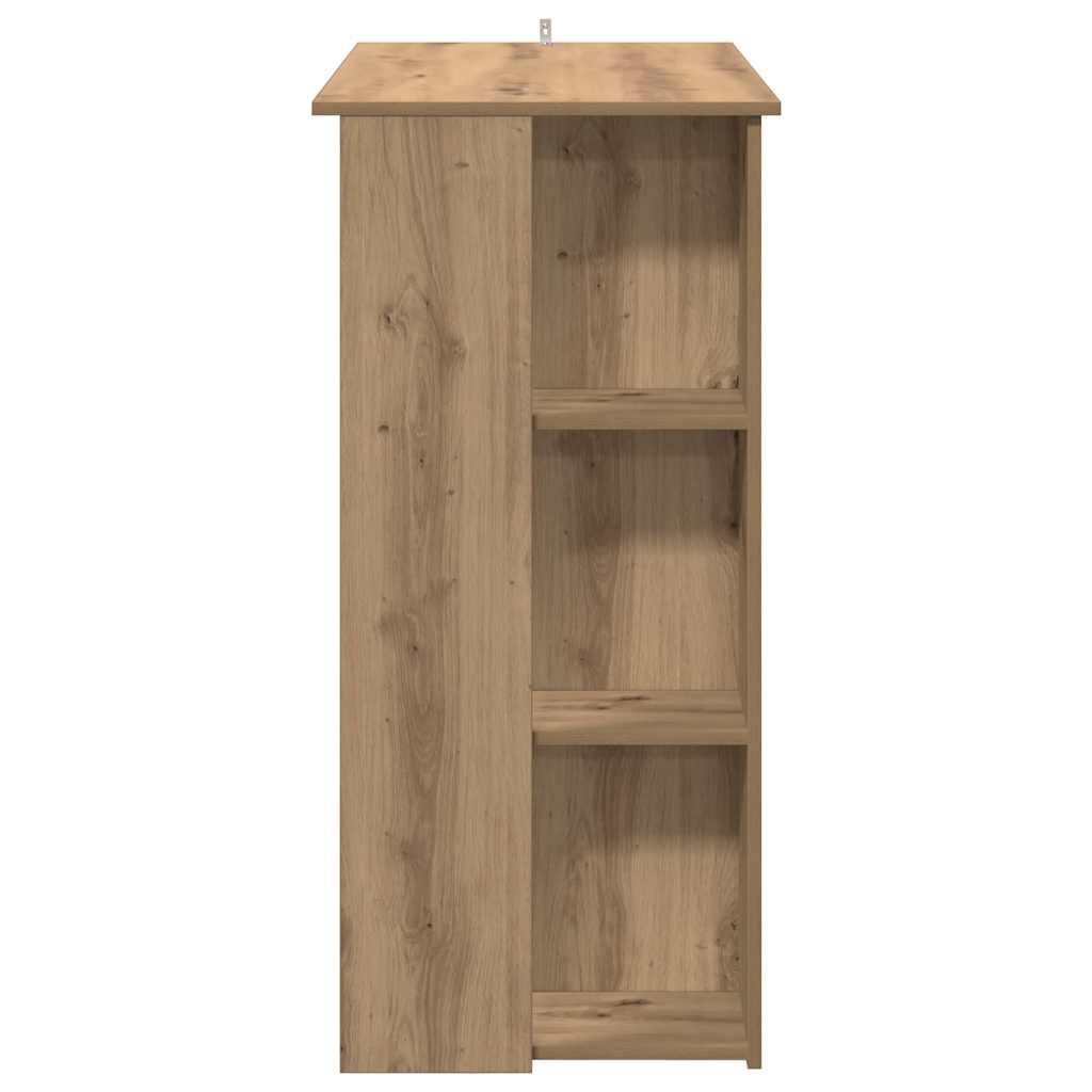 Bar Table with Shelf Artisan Oak 102x50x103.5 cm Engineered Wood