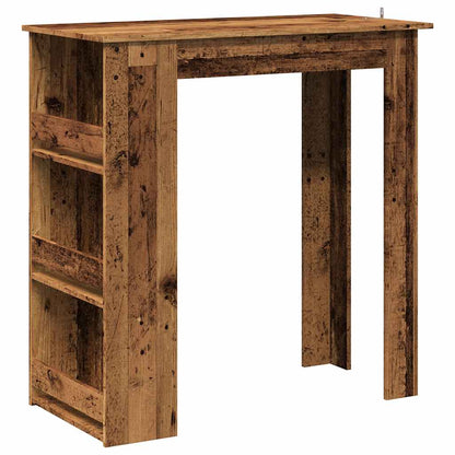 Bar Table with Storage Rack Old Wood 102x50x103.5 cm