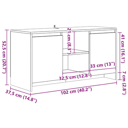 TV Cabinet Artisan Oak 102x37.5x52.5 cm Engineered Wood