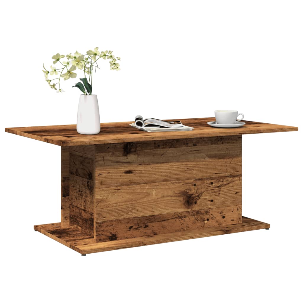 Coffee Table Old Wood 102x55,5x40 cm Engineered Wood
