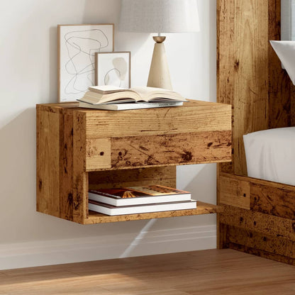 Wall-mounted Bedside Cabinets 2 pcs Old Wood