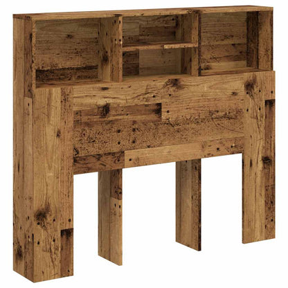 Headboard Cabinet Old Wood 120x19x103.5 cm Engineered Wood