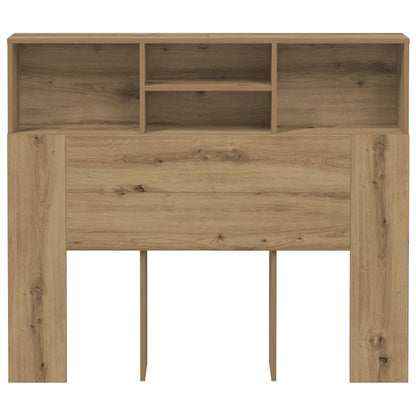 Headboard Cabinet Artisian Oak 120x19x103.5 cm Engineered Wood