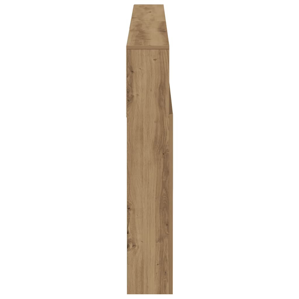 Headboard Cabinet Artisian Oak 200x19x103.5 cm Engineered Wood