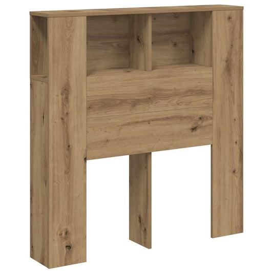 Headboard Cabinet Artisan Oak 100x18.5x102.5 cm Engineered Wood