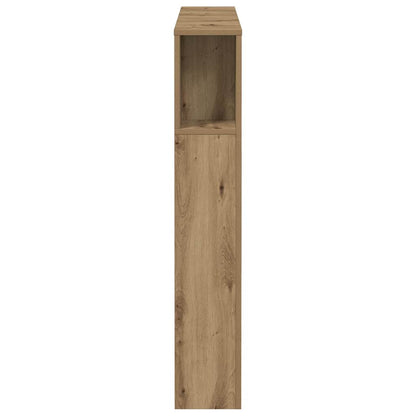 Headboard Cabinet Artisan Oak 100x18.5x102.5 cm Engineered Wood