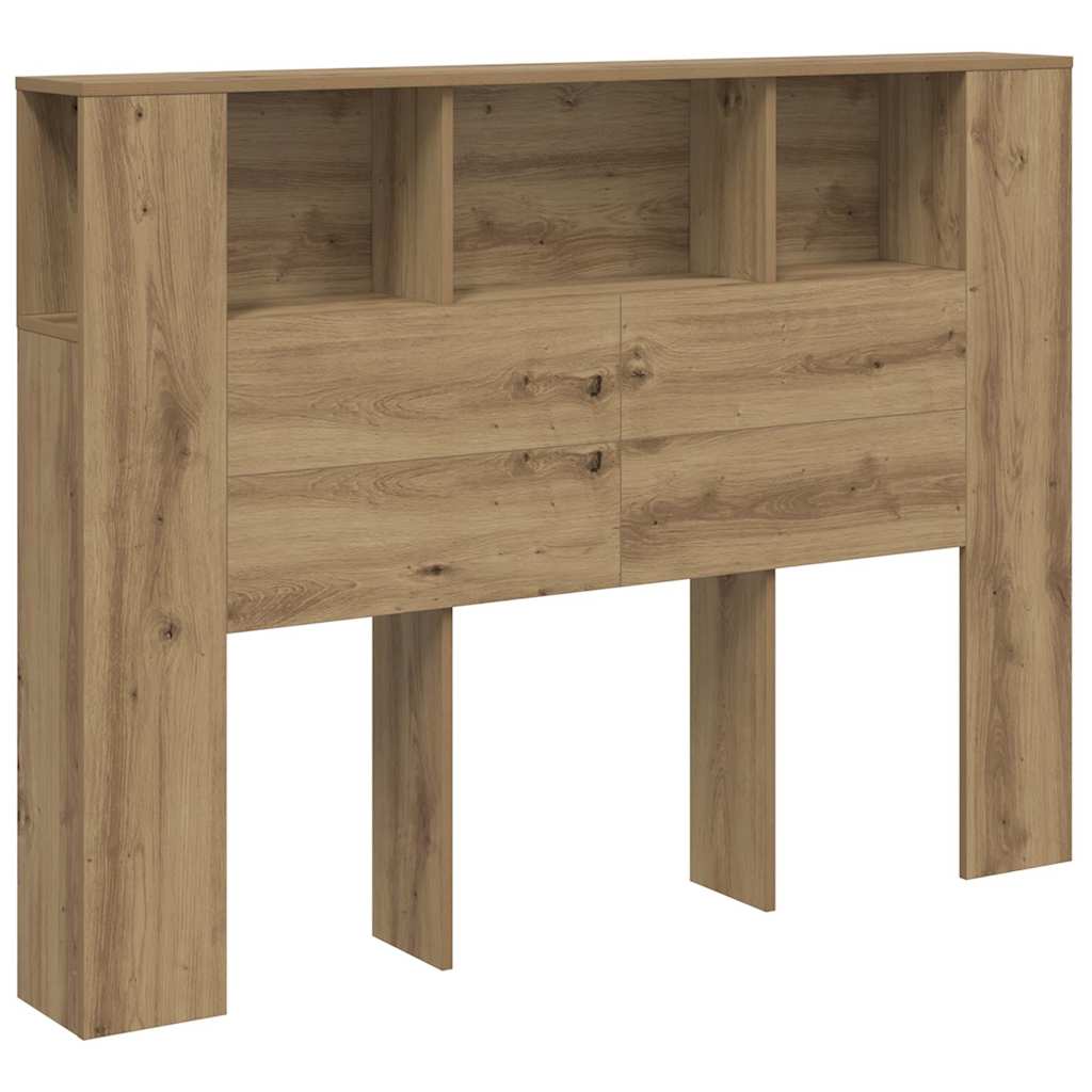 Headboard Cabinet Artisan Oak 140x18.5x102.5 cm Engineered Wood