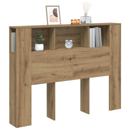 Headboard Cabinet Artisan Oak 140x18.5x102.5 cm Engineered Wood