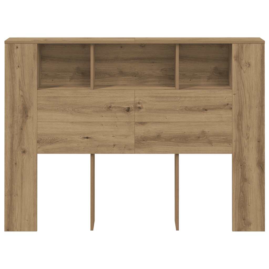 Headboard Cabinet Artisan Oak 140x18.5x102.5 cm Engineered Wood