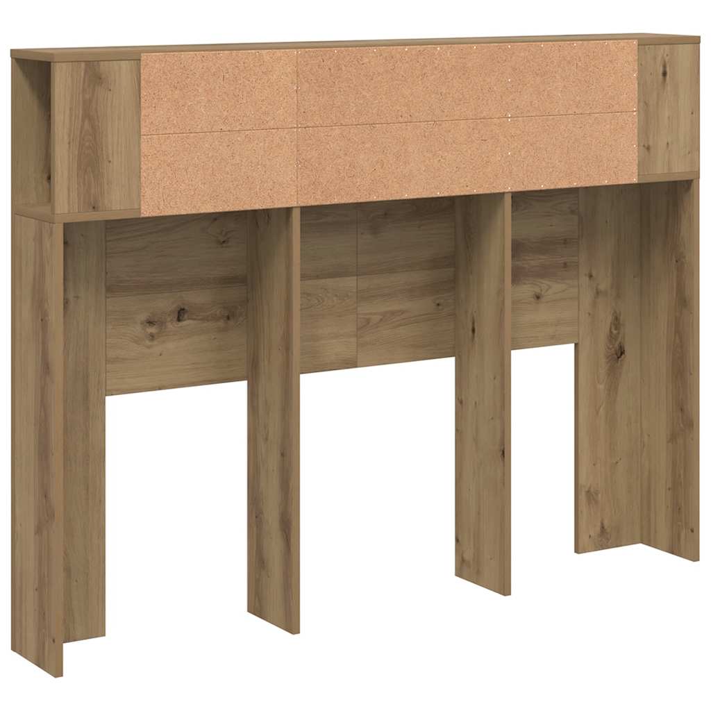 Headboard Cabinet Artisan Oak 140x18.5x102.5 cm Engineered Wood