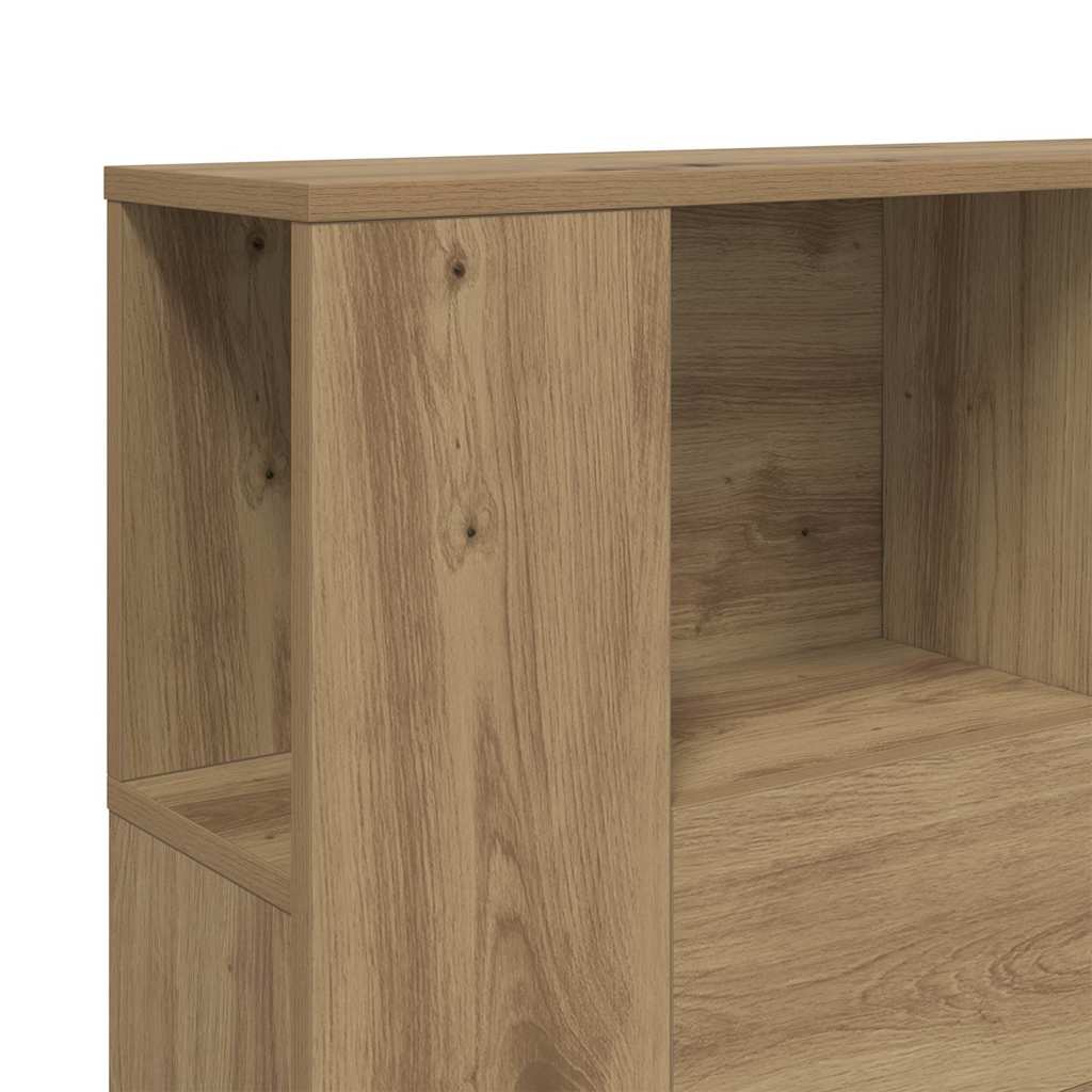 Headboard Cabinet Artisan Oak 140x18.5x102.5 cm Engineered Wood