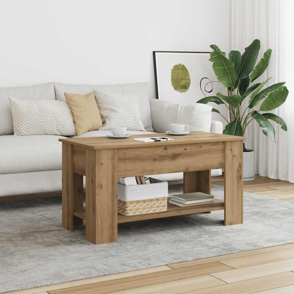 Coffee Table Artisan Oak 101x49x52 cm Engineered Wood