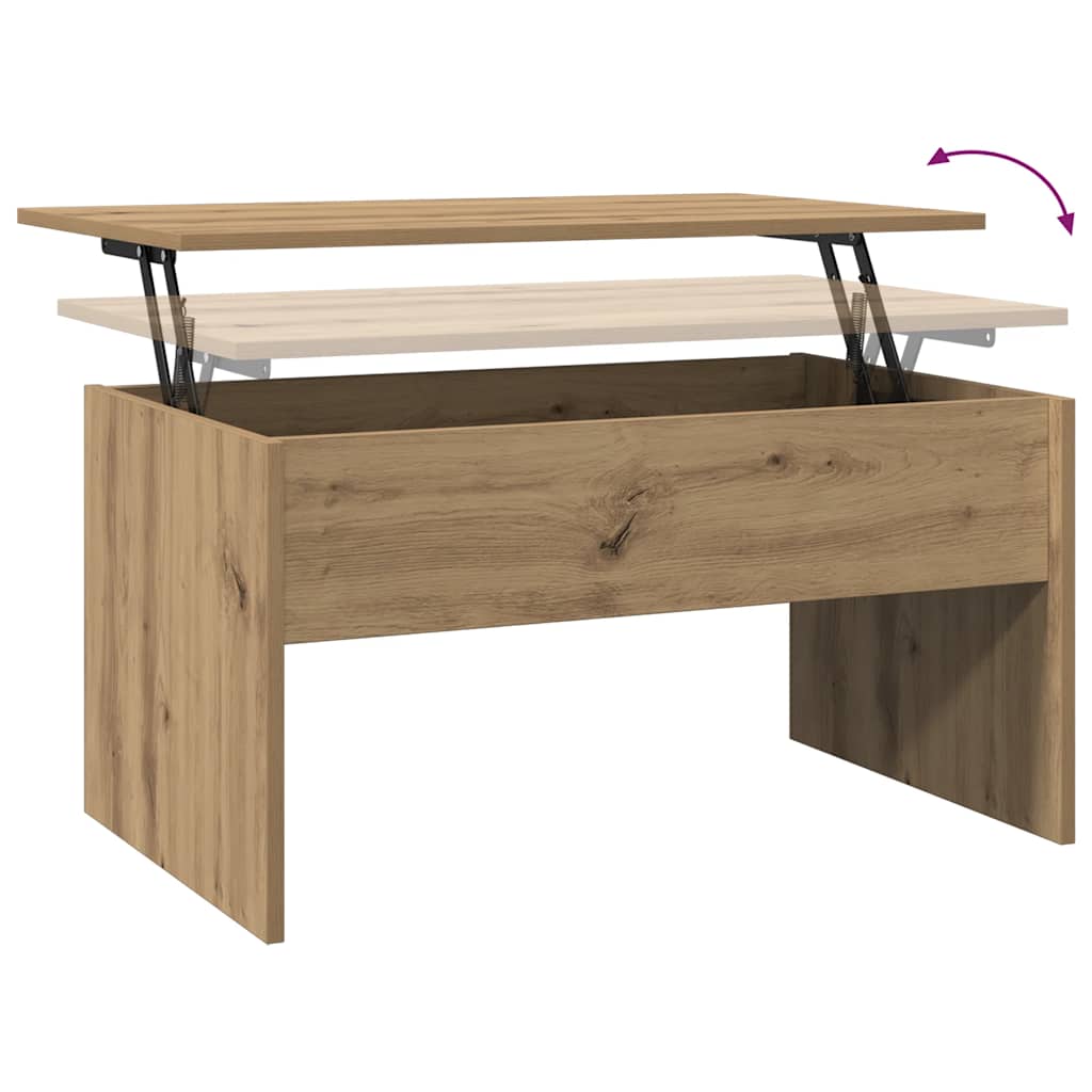 Coffee Table Artisan Oak 80x50.5x41.5 cm Engineered Wood