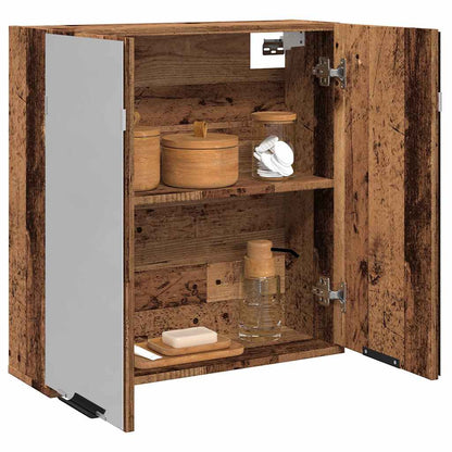Bathroom Mirror Cabinet Old Wood 64x20x66.5 cm Engineered Wood