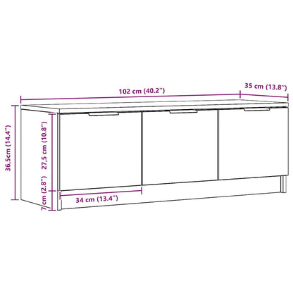 TV Cabinet Artisan Oak 102x35x36.5 cm Engineered Wood