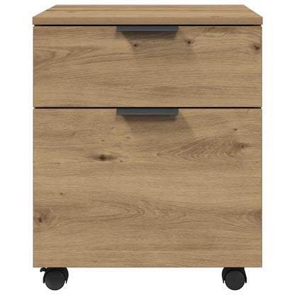 Mobile File Cabinet with Wheels Artisan Oak 45x38x54 cm Engineered Wood
