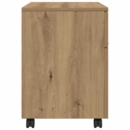 Mobile File Cabinet with Wheels Artisan Oak 45x38x54 cm Engineered Wood