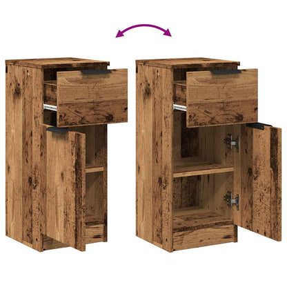 Sideboards 2 pcs Old Wood 30x30x70 cm Engineered Wood