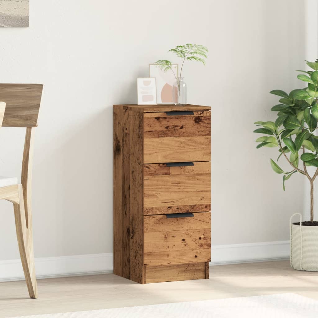 Sideboard Old Wood 30x30x70 cm Engineered Wood