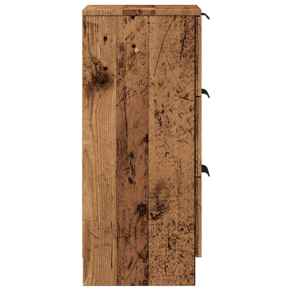 Sideboard Old Wood 30x30x70 cm Engineered Wood