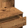 Dressing Table with Mirror Old Wood 96x39x142 cm
