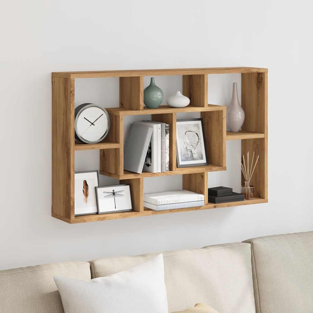 Wall Shelf Artisan Oak 85x16x52.5 cm Engineered Wood