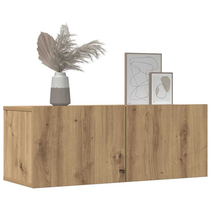 TV Cabinets Wall-mounted 2 pcs Artisian Oak 80x30x30 cm