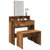 Dressing Stool Old Wood 70x35x45 cm Engineered Wood