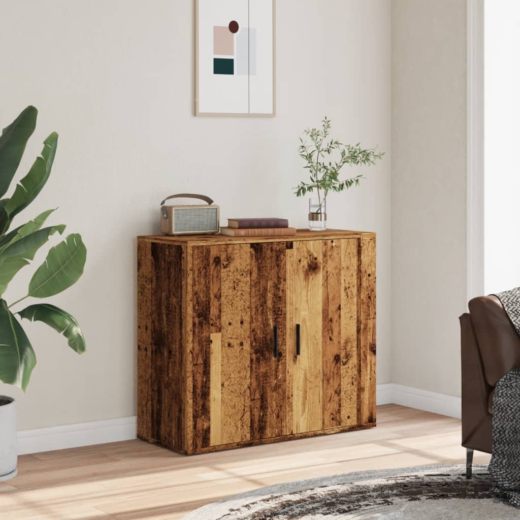 Sideboard Old Wood 80x33x70 cm Engineered Wood