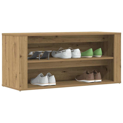 Shoe Bench Artisan Oak 100x35x45 cm Engineered Wood