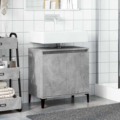 Sink Cabinet Concrete Grey 58x33x60 cm Engineered Wood