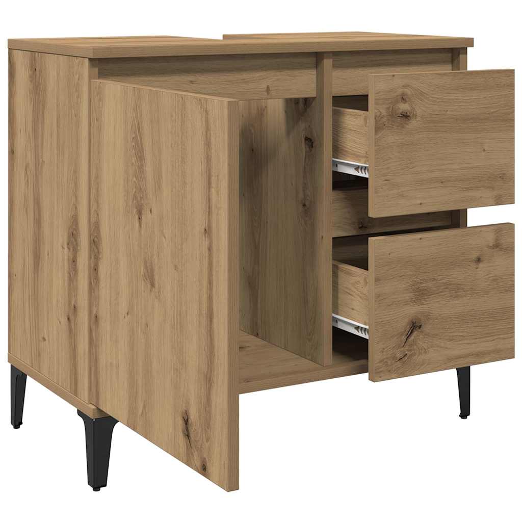 Sink Cabinet Artisan Oak 65x33x60 cm Engineered Wood