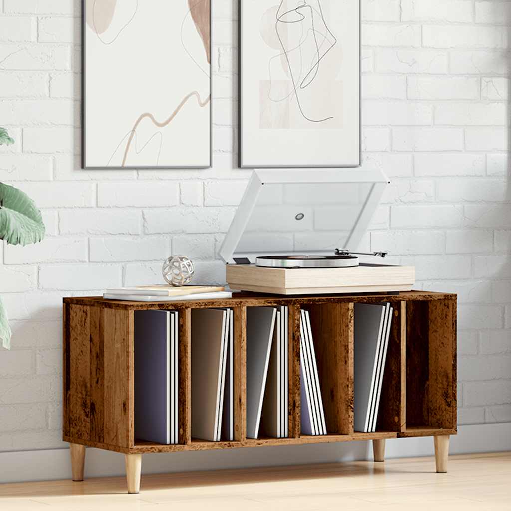 Record Cabinet Old Wood 100x38x48 cm Engineered Wood