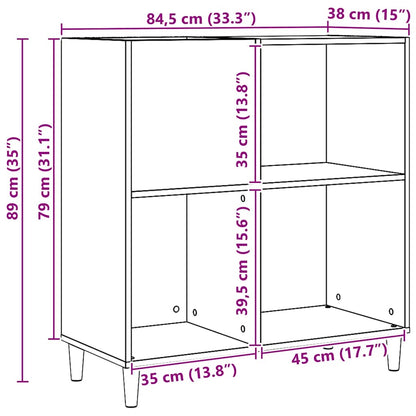 Record Cabinet Artisan Oak 84.5x38x89 cm Engineered Wood