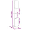Bathroom Cabinet Old Wood 30x30x190 cm Engineered Wood