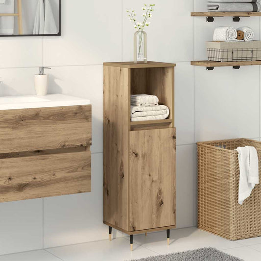 Bathroom Cabinet Artisan Oak 30x30x100 cm Engineered Wood