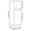 Bathroom Cabinet Concrete Grey 30x30x100 cm Engineered Wood