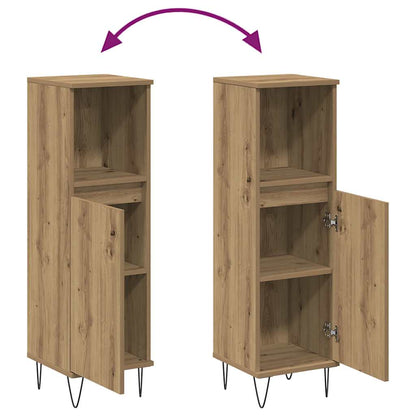 Bathroom Cabinet Artisan Oak 30x30x100 cm Engineered Wood