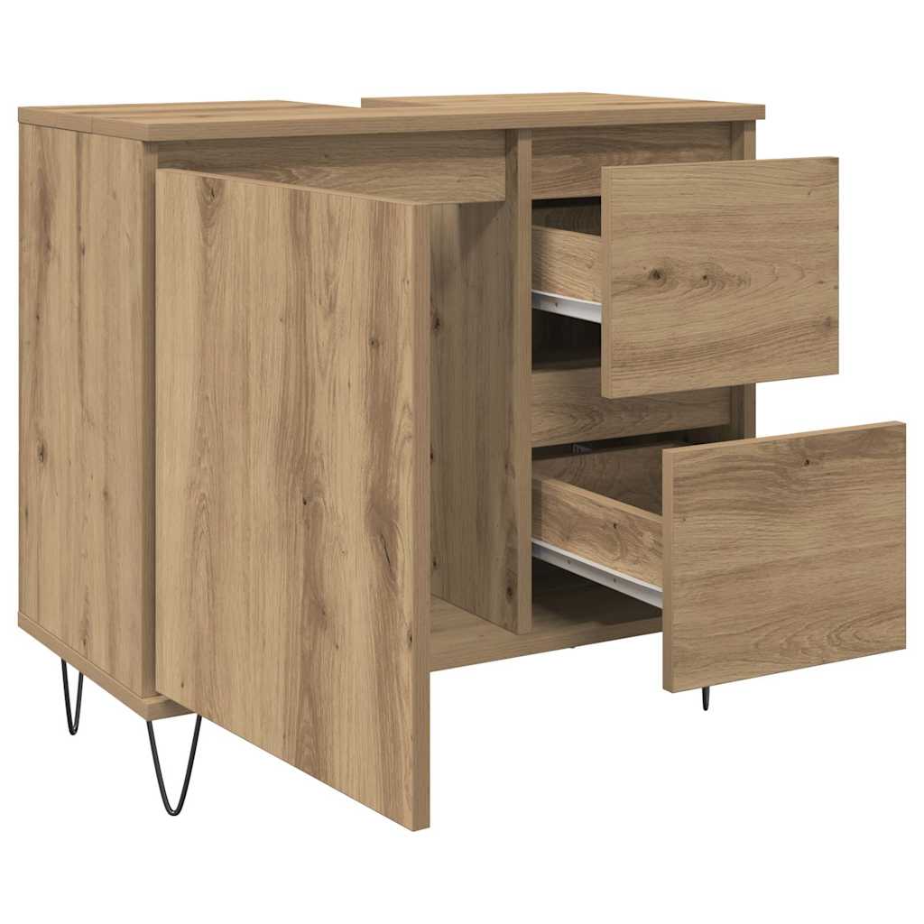 Sink Cabinet Artisan Oak 65x33x60 cm Engineered Wood